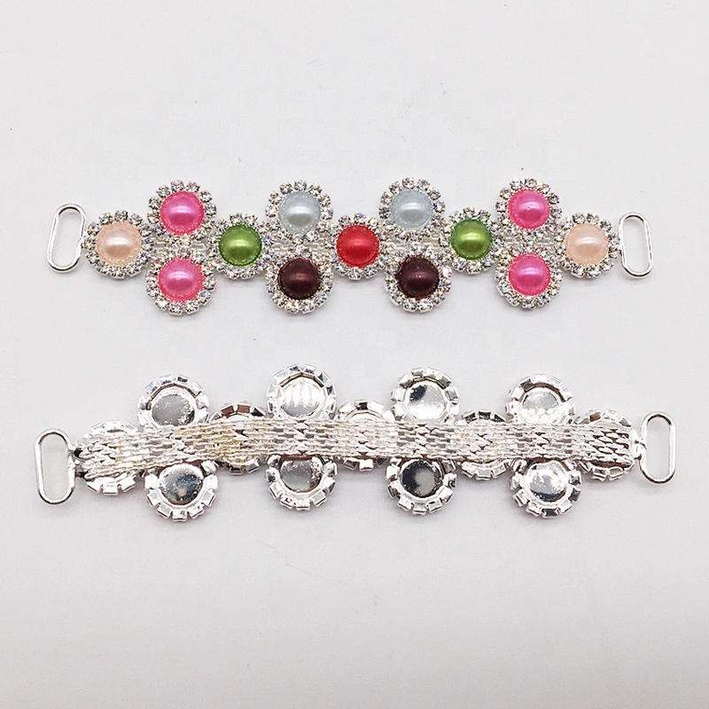 Fashion jelly women swimming wear assorted colored pearl beads bikini connector