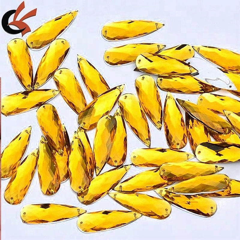 10 *30mm Sew On Crystal Stones Flatback Acrylic Gems for Clothes Crafts