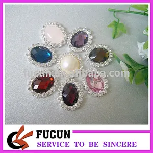 rhinestone decorative brooch wedding invitation card buckles oval round gem brooches