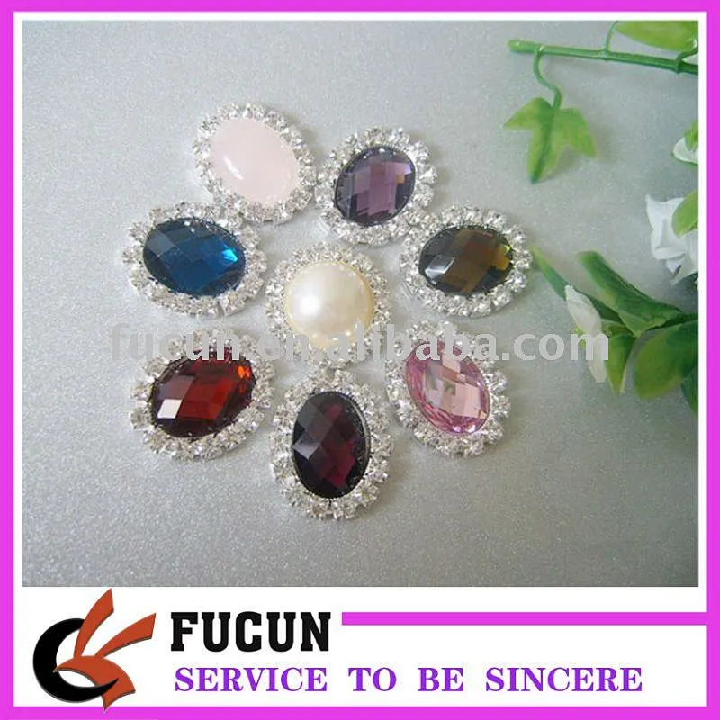 rhinestone decorative brooch wedding invitation card buckles oval round gem brooches