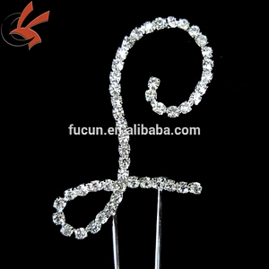 New BLING SILVER Rhinestone Crystal Monogram Wedding CakeTopper