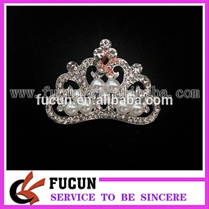 Diamante Rhinestone Pearl Crown Buckles Ribbon Sliders Embellishments Wedding Bridal
