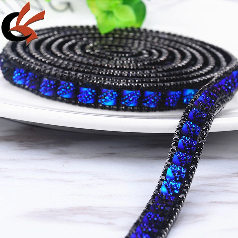 hot fix strass strip iron on crystal mesh trim for clothing shoes buckle