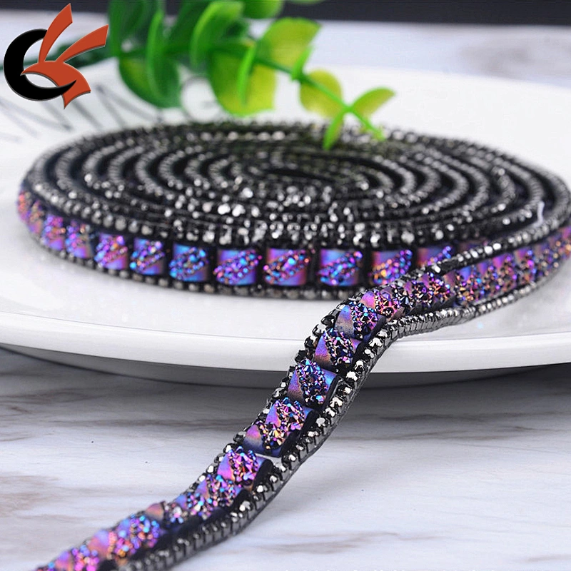 hot fix strass strip iron on crystal mesh trim for clothing shoes buckle