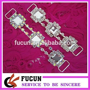 high quality crystal rhinestone bikini swimwear connectors buckles