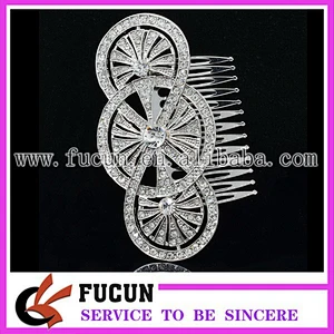 Gorgeous clear crystal hair comb for bridal bridesmaid