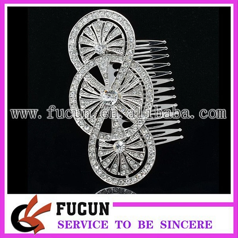 Gorgeous clear crystal hair comb for bridal bridesmaid