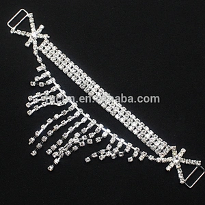GOLD multi chain crystal rhinestone bikini connectors