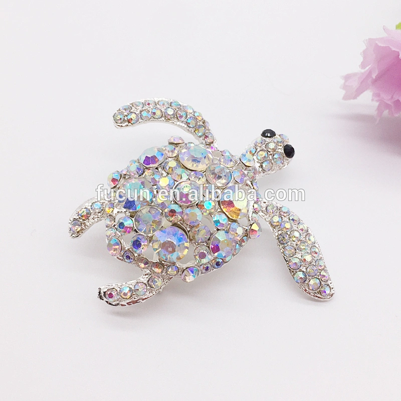 crystal rhinestone sea turtle brooch for decoration