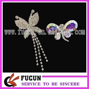 Newly trendy design crystal insect AB dragonfly shape rhinestone brooch for sell