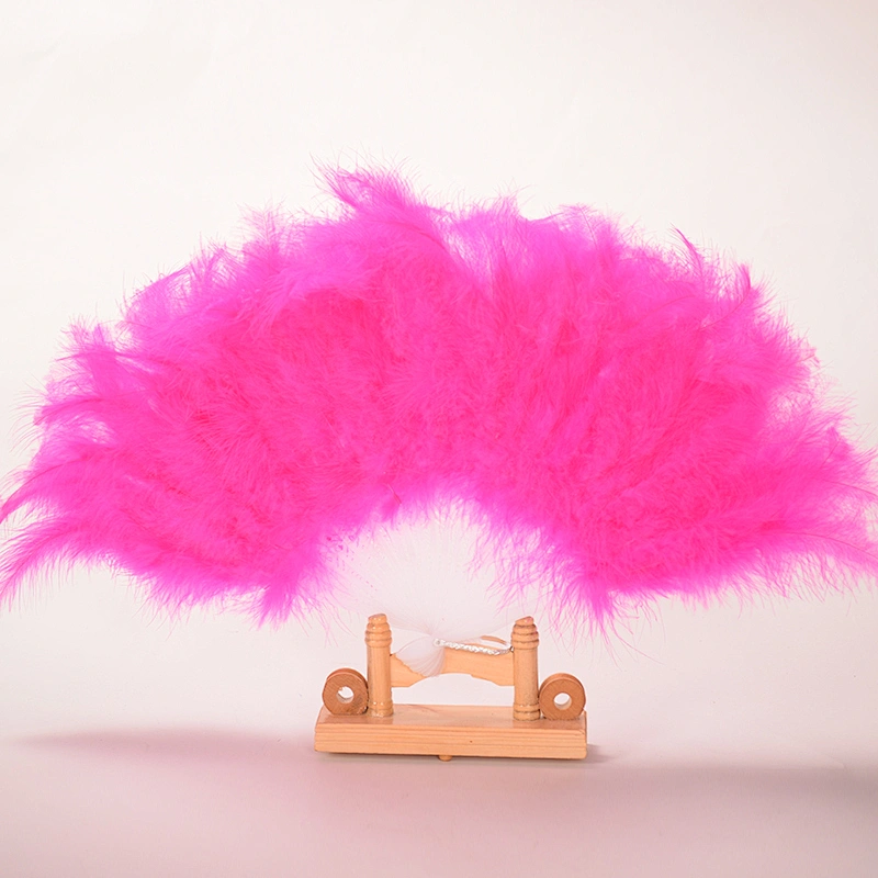 wholesale New Costume colorful ostrich feather fan for Wedding Occasion