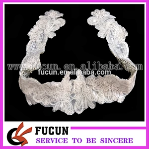 Gorgeous Bridal Applique Pearl Diamante Applique Beaded Motif Rhinestone Trim
