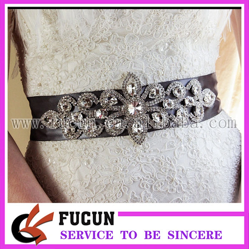 Sewing Motif Bridal Sash Crystal Rhinestone Applique Embellishment