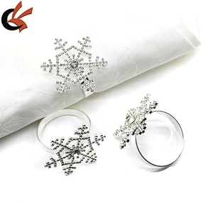 wholesale crystal rhinestone snowflake napkin ring