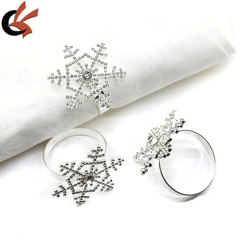 wholesale crystal rhinestone snowflake napkin ring