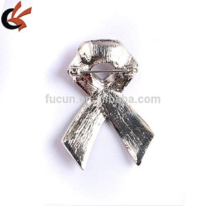 PINK rhinestone breast cancer ribbon brooch for decoration