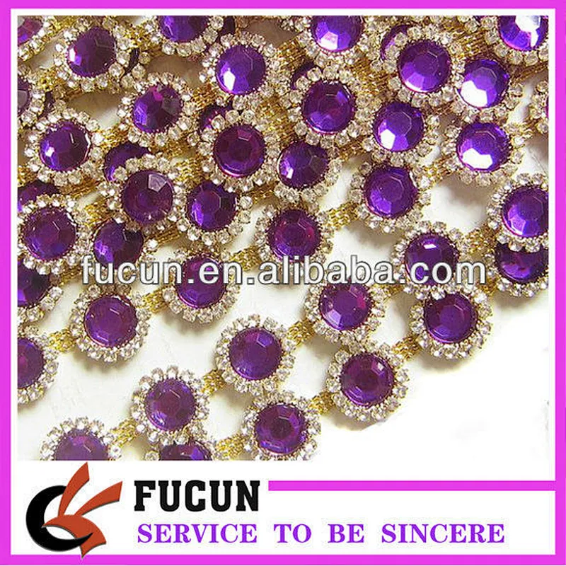 rhinestone diamante chain trim