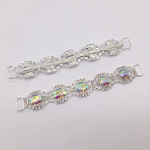 Wholesale AB Crystal Rhinestone Bikini Connectors Buckle Chain for Decoration