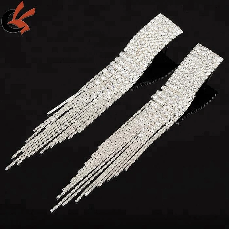 Sparkly Long Dangling Crystal Rhinestone Earrings