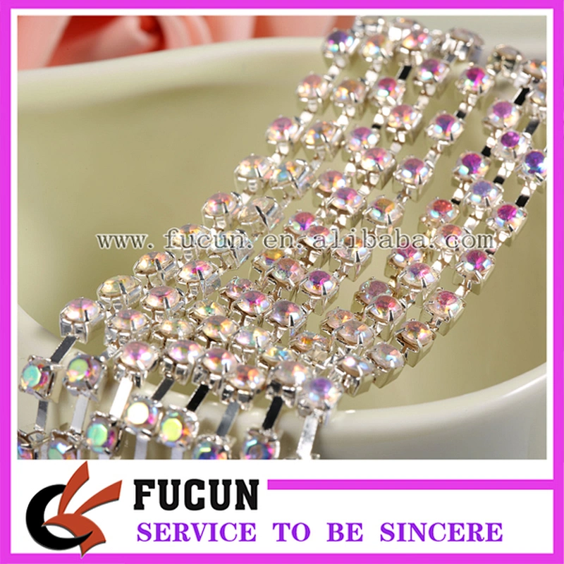 hot sale strass roll rhinestone loose cup chain rhinestone ab crystal roll chain