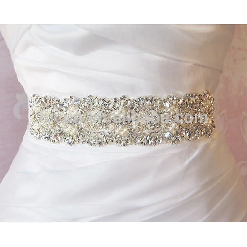 bridal work design flower embroidery mesh fabric beaded bridal lace applique for wedding dresses