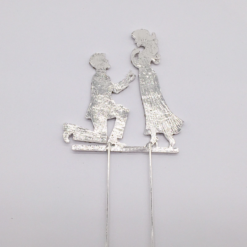 custom decorative crystal rhinestone Mr & Mrs proposal wedding cake toppers