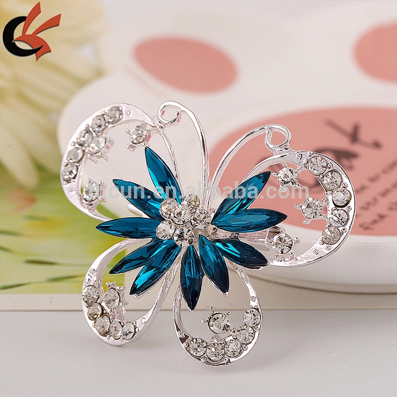 butterfly rhinestone brooches for wedding bouquet accessories