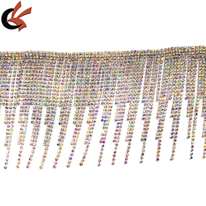 Wholesale DIY Costume Appliques AB Rhinestone Trim in The Yard