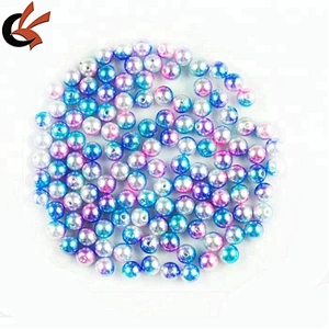 wholesale colorful plastic pearl with hole or without hole