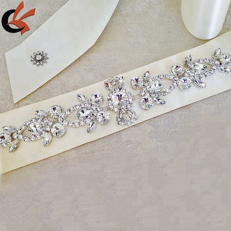 wholesale Wedding Bridal Sash Crystal Rhinestone Applique headpiece applique