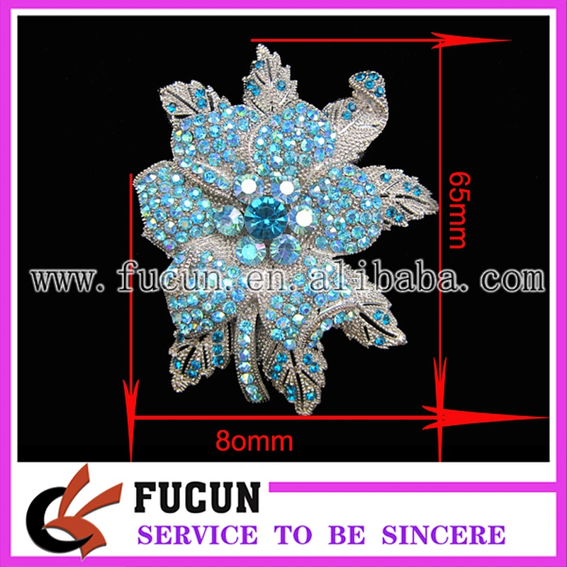 fashion alloy 60mm bride rhinestone brooch evening dress brooch