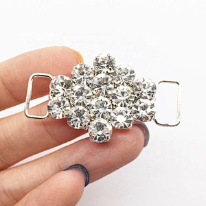 fashion crystal 4.5cm centre rhinestone bikini buckle for swimming wear