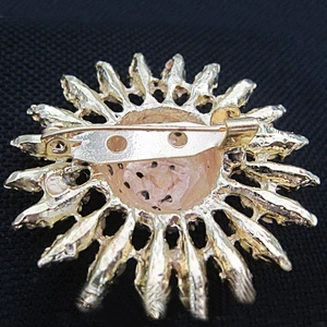 Golden decoration alloy rhinestone craft antique brooch