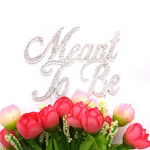Crystal Diamante Monogram Meant to Be cake topper