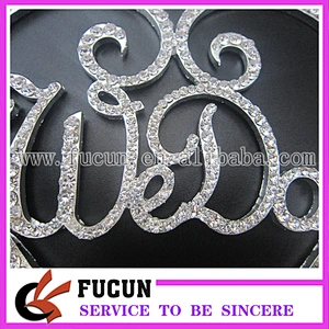 Personalized crystal rhinestone We do wedding vows Cake Topper