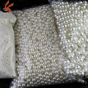 wholesale ivory faux pearl plastic pearl beads with hole or without hole