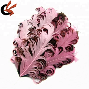 Light pink & hot pink 2 toned curly nagorie feather pad