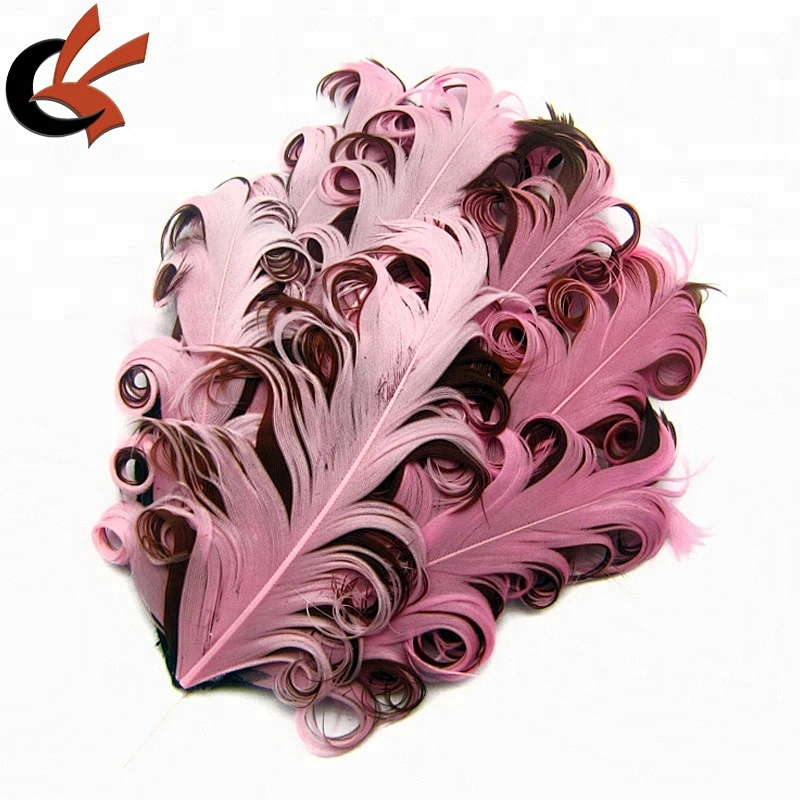 Light pink & hot pink 2 toned curly nagorie feather pad