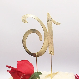 Favors Number 16 Gold Rhinestone Birthday Cake Topper Pick