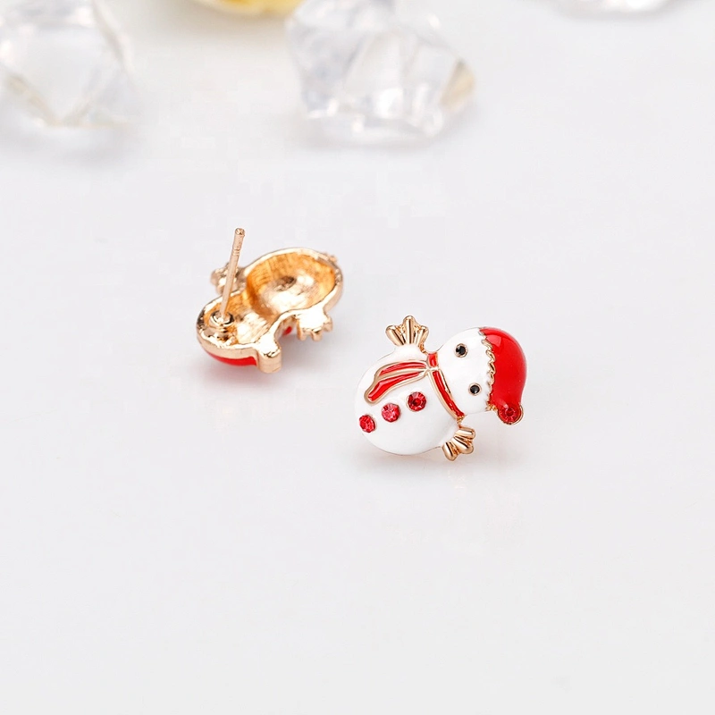 New Arrival  Christmas Snowman rhinestone Earrings Stud Earring