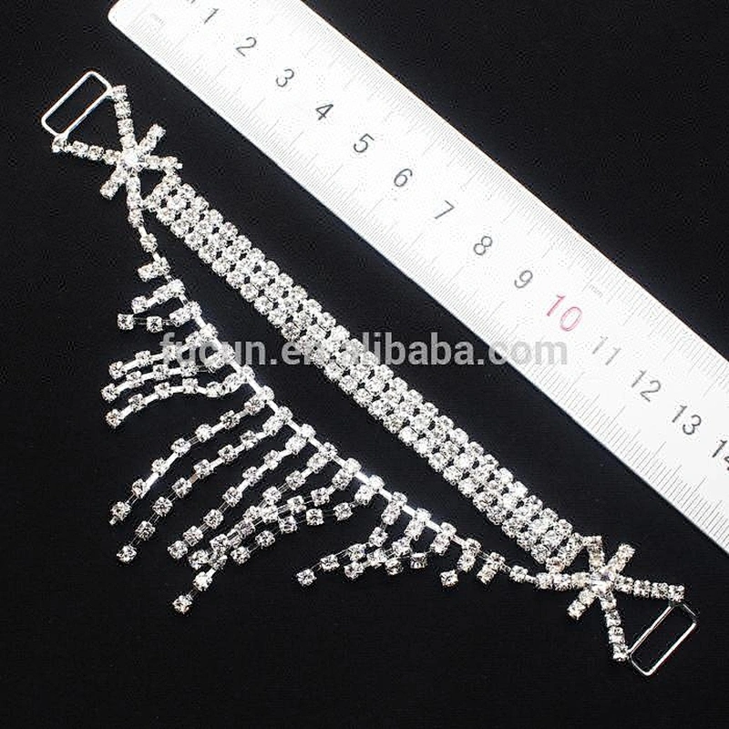 Swag Droop Rhinestone Bikini Side Pieces Connectors for bikini Competition suit