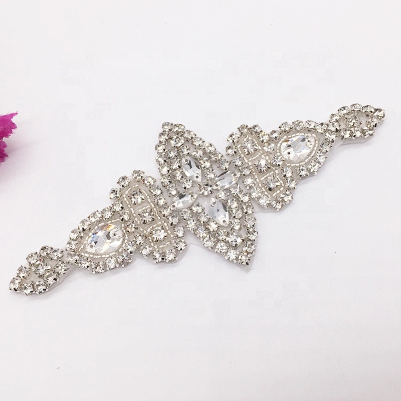 custom rhinestone iron on transfers rhinestone bridal dress appliques wholesale