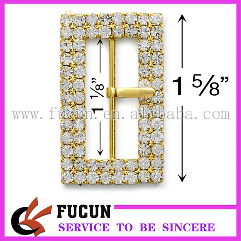 Vintage Art Deco Round fancy Metal Rhinestone Belt Buckles