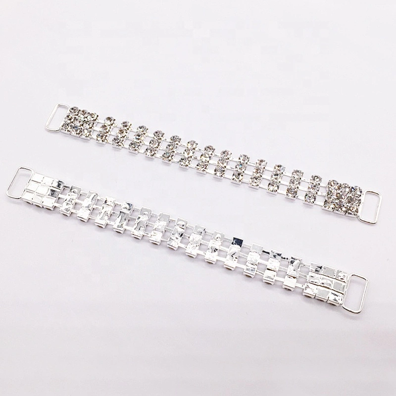 No Densely Rhinestone 3 Rows Bikini Connector Chain Embellishment Swimwear Connector
