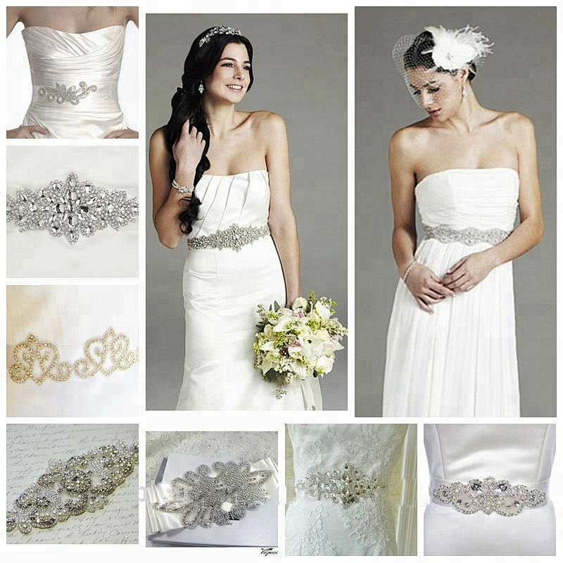 Clear Rhinestone Crystal Wedding Bridal Dress Applique