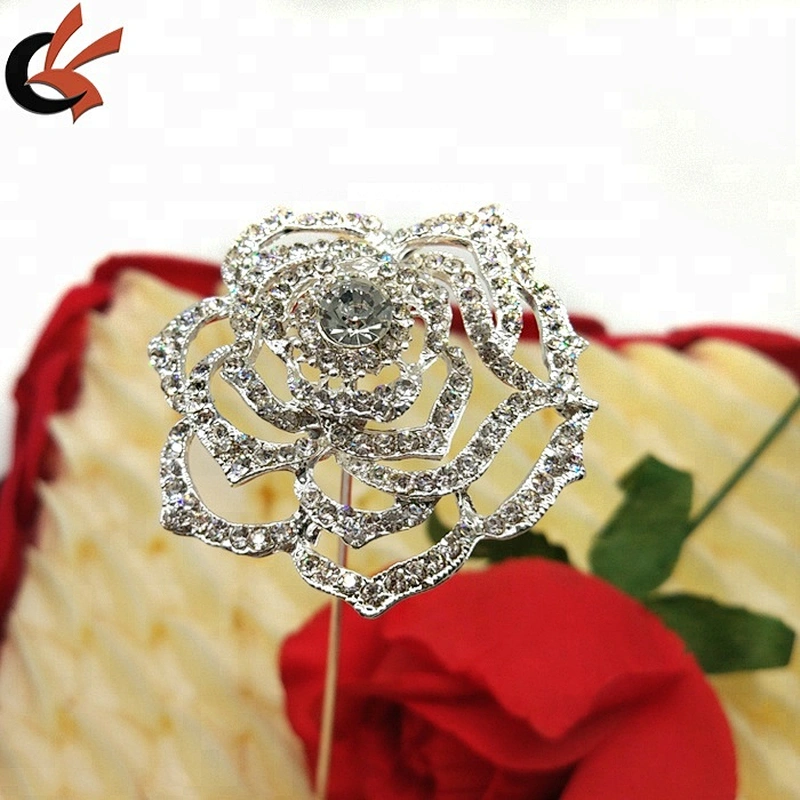 Factory for sale Sparkly Crystal Rhinestone Floral Picks