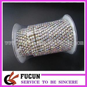 wholesale ss6,ss10 ss12,ss16,ss18 one close sparkling rhinestone cup chain