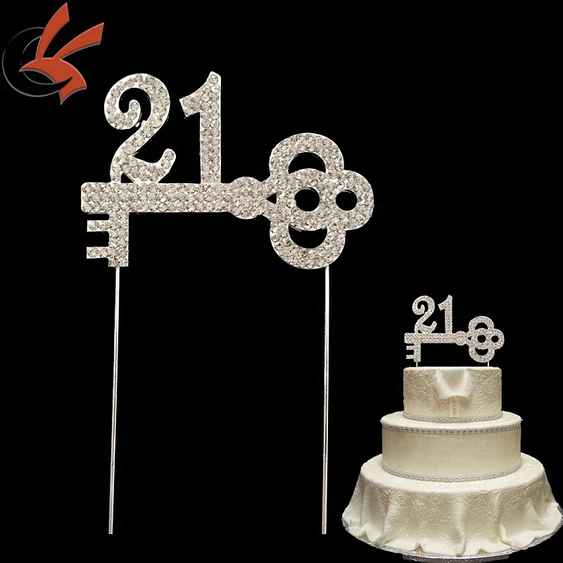 Bling Bling 21 key diamante crystal rhinestone cake topper
