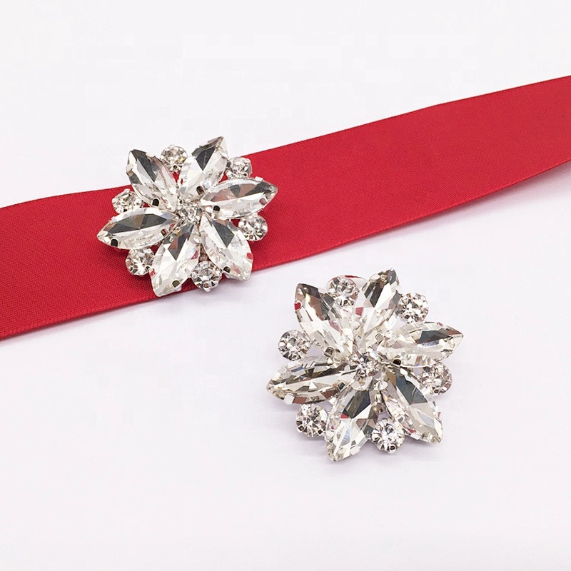 Hot Style Sexy Women Rhinestone Shoe Accessories Diamonds Rhinestone Flower Shoe Buckle Clip