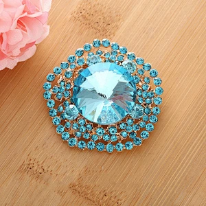 47mm wedding celebration invitation decoration crystal rhinestone brooch jewelry
